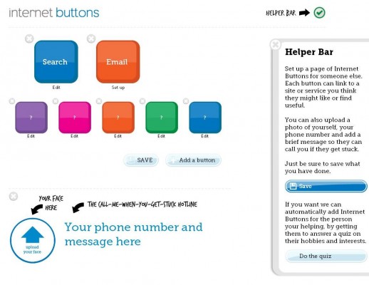 buttons main page