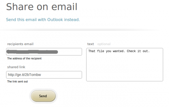Sharing by email Sharing by email