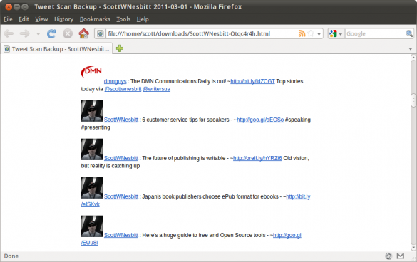 Tweetscan HTML file Tweetscan HTML file