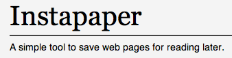Instapaper Instapaper