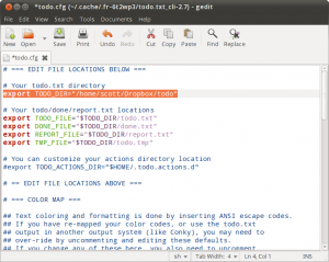 Editing the configuration file Editing the configuration file