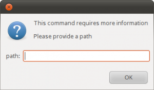 Prompting for options Prompting for options