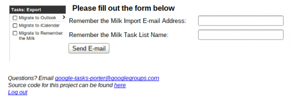 Exporting tasks to Remember the Milk Exporting tasks to Remember the Milk