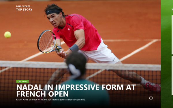 Bing Sports Top Story