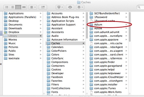 Screen 2 Inside the Caches Folder