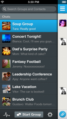 GroupMe Iphone screen shot