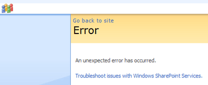 sharepoint error