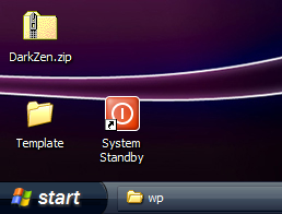 System Standby Shortcut System Standby Shortcut